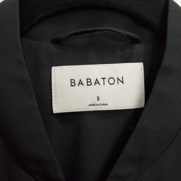 Babaton Gilroy Black Zipper Bomber Blazer Jacket Size S - Picture 4 of 12